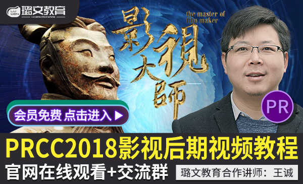 王诚PR教程cc2018影视后期短视频剪辑制作教程零基础自学特效